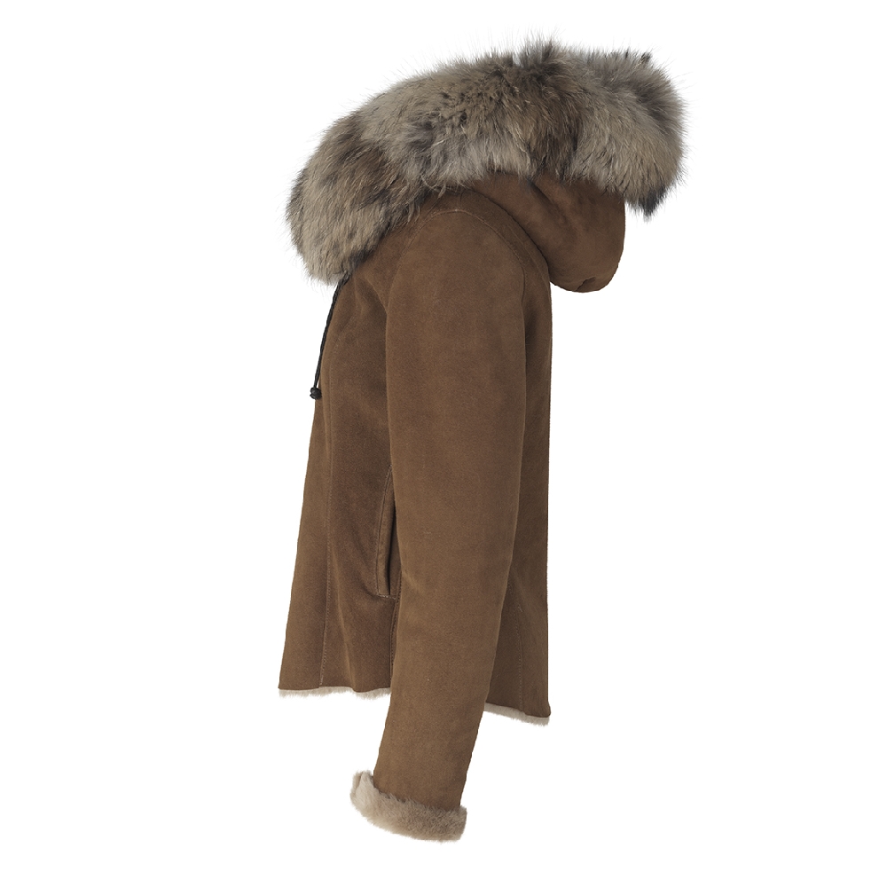 Shearling jacket, Cognac - Image 3