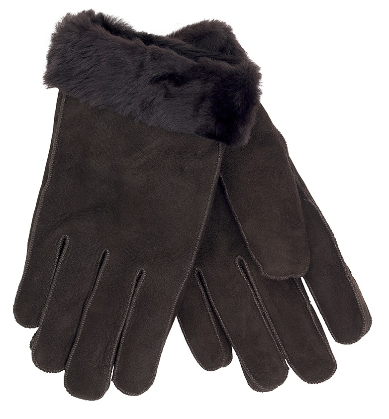Nuka Sheepskin Gloves, Dark Brown