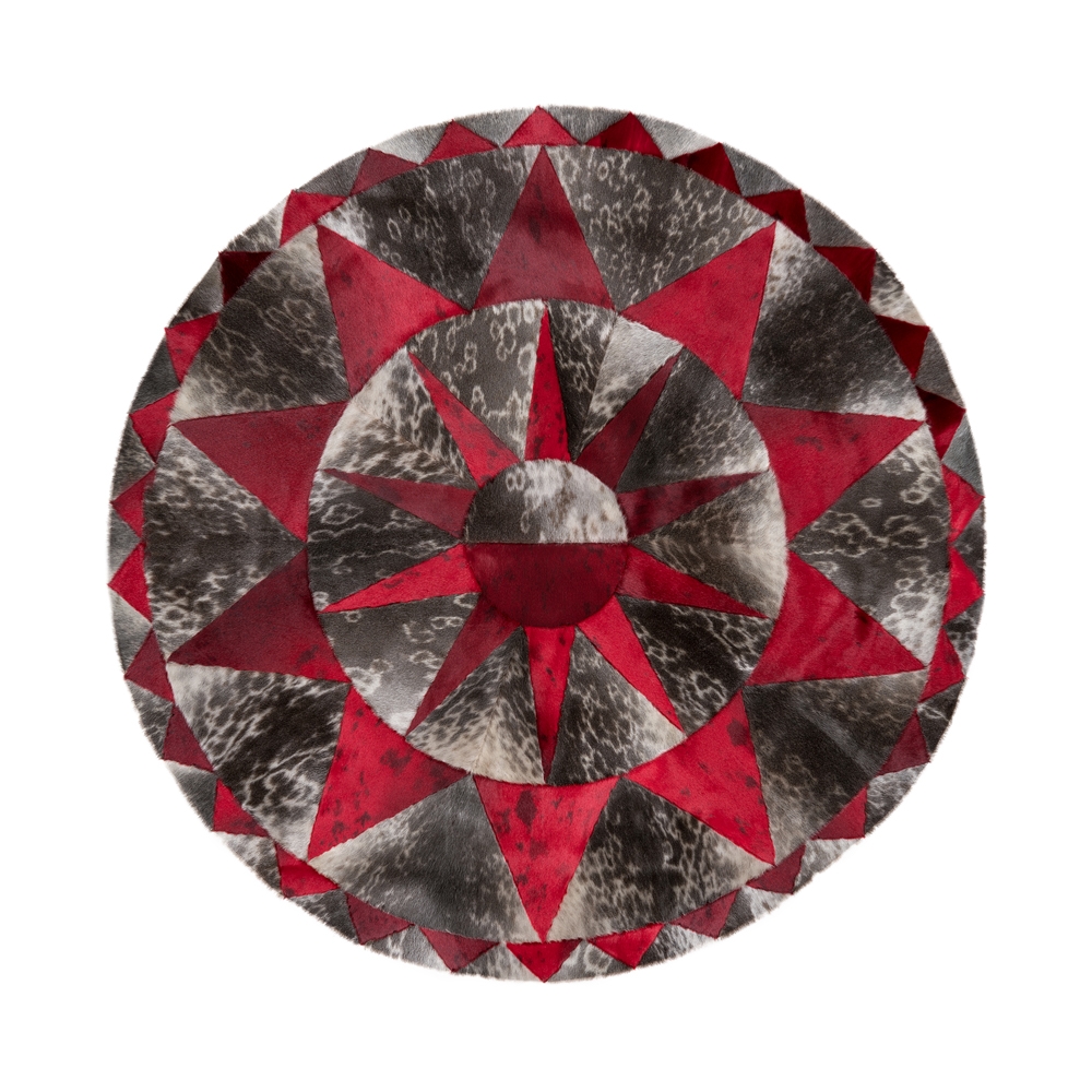 Round Rug Red/Night 148x148 cm. - Image 3