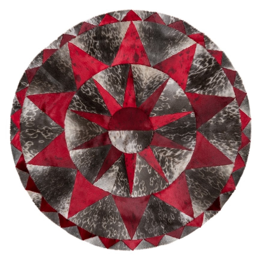 Round Rug Red/Night 148x148 cm.