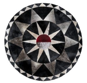 Round Rug Black 148x148 cm.
