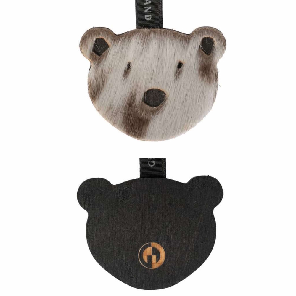 Wooden Christmas Decoration - Polar Bear Face - Image 3