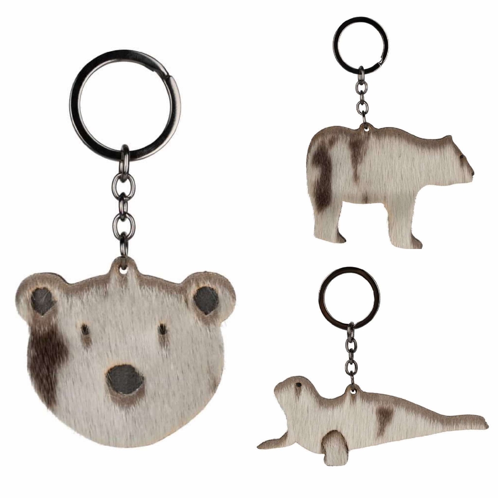 Keyring Polar bear body, Wood - Image 5