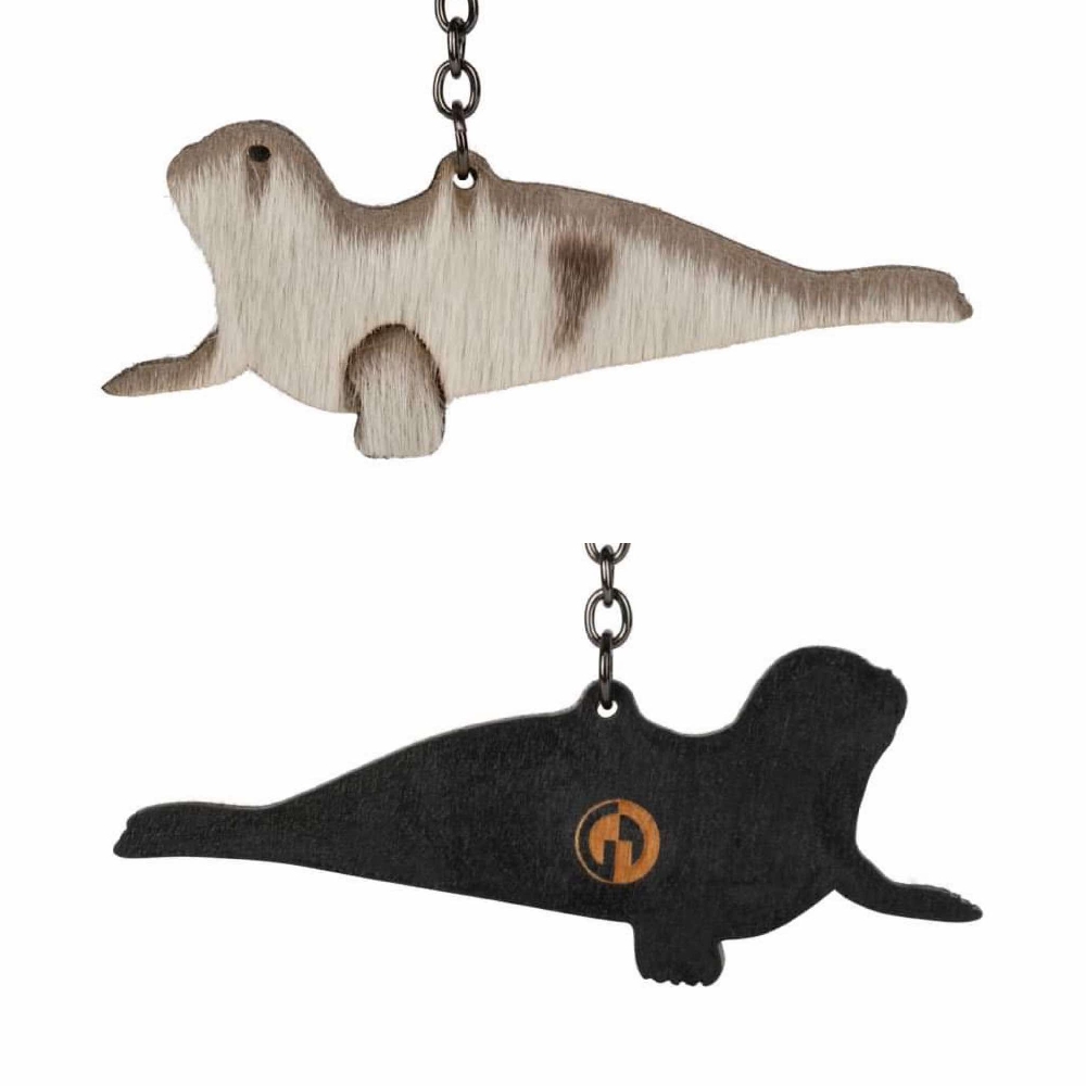 Keyring Lying Seal, Wood - Image 4