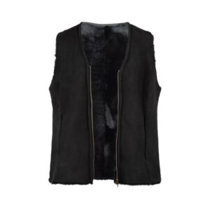 Sava Shearling Vest, Black