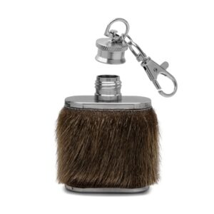 Keyring with Mini Hip Flask - Army