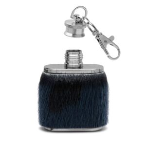 Keyring with Mini Hip Flask - Blueberry