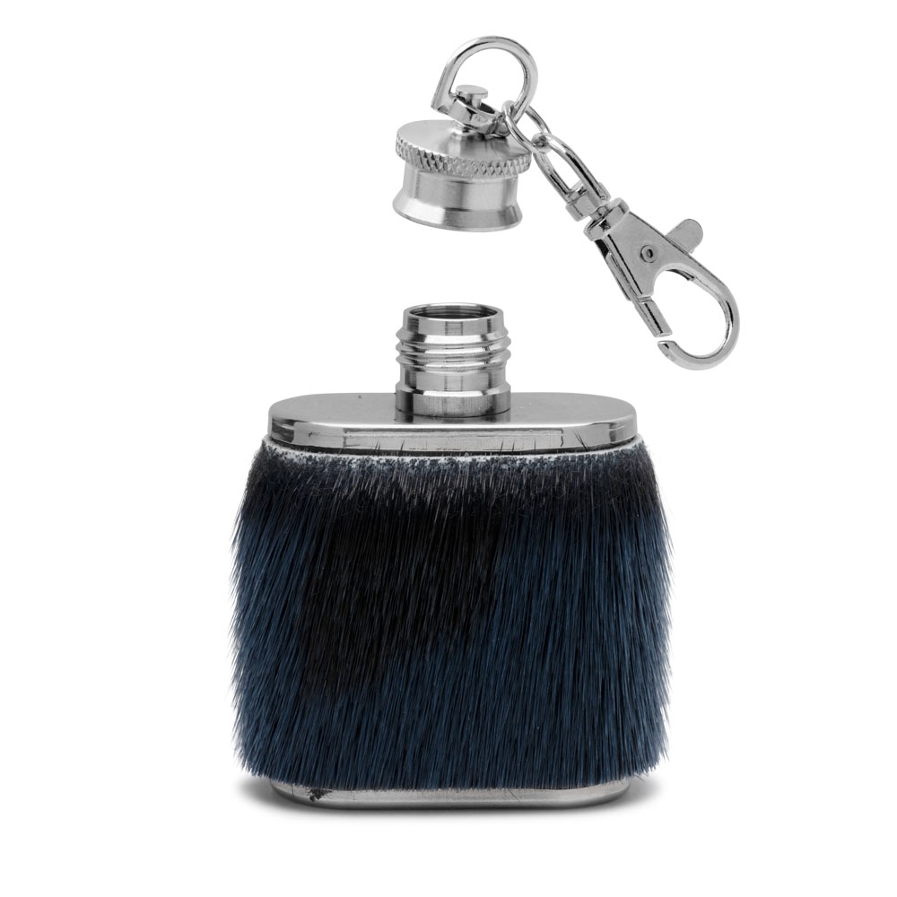 Keyring with Mini Hip Flask - Blueberry