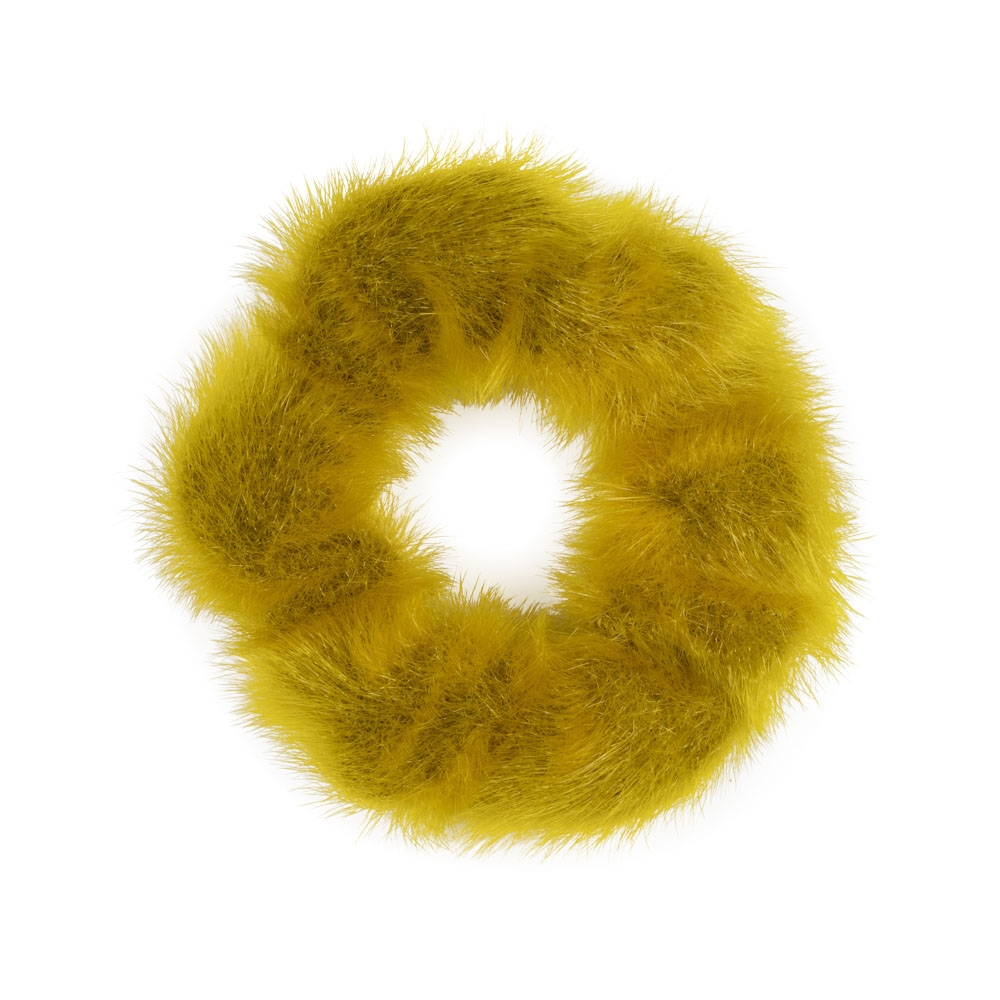 Hair Elastic/Hair Accessory in Seal Skin - Yellow