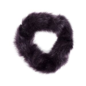 Hair Elastic/Hair Accessory in Seal Fur - Purple