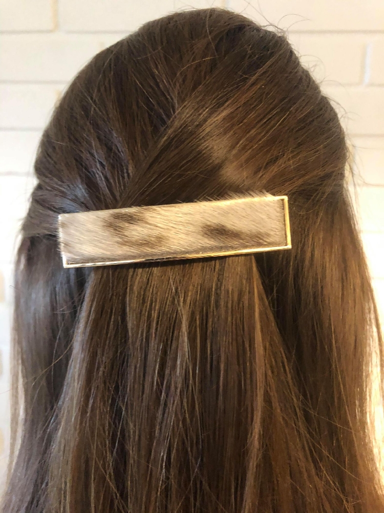 Hårspænde, Guld Natur Bred - Billede 4