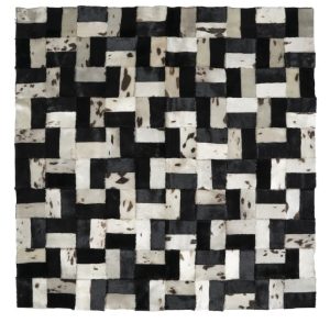 Kvadrat Tæppe, Nat/Sort, 140x140 cm