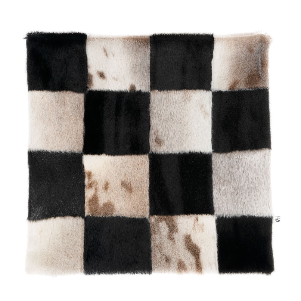Patch Pudebetræk, Natur/Sort 40x40 - Billede 3